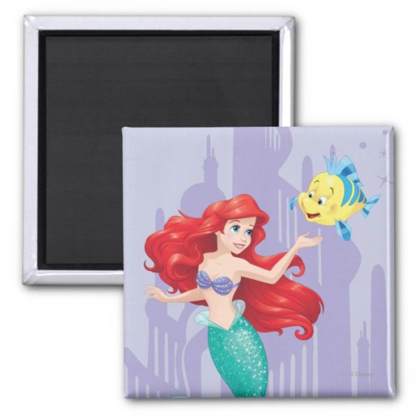 Ariel and Flounder Magnet