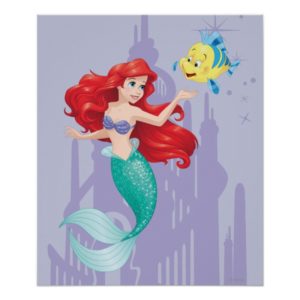 Ariel and Flounder Poster