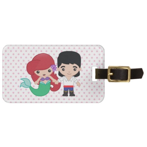 Ariel and Prince Eric Emoji Bag Tag