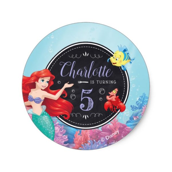 Ariel | The Little Mermaid - Chalkboard Classic Round Sticker