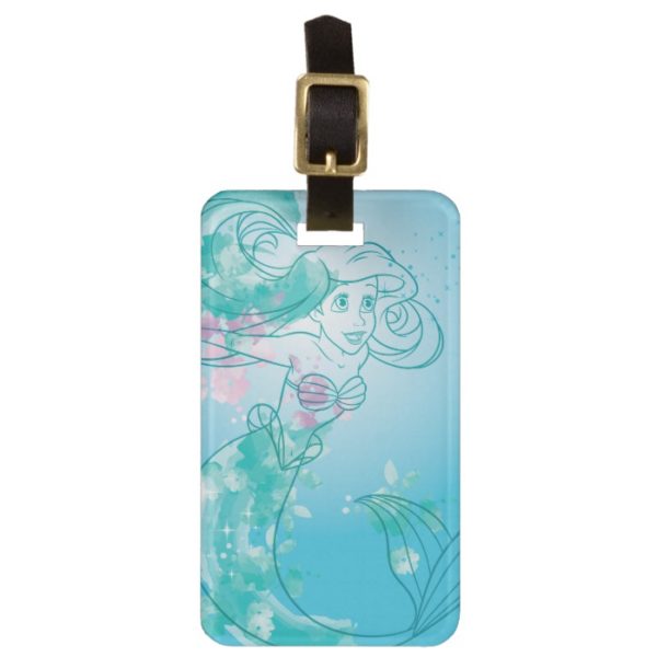 Ariel | Watercolor Outline Luggage Tag