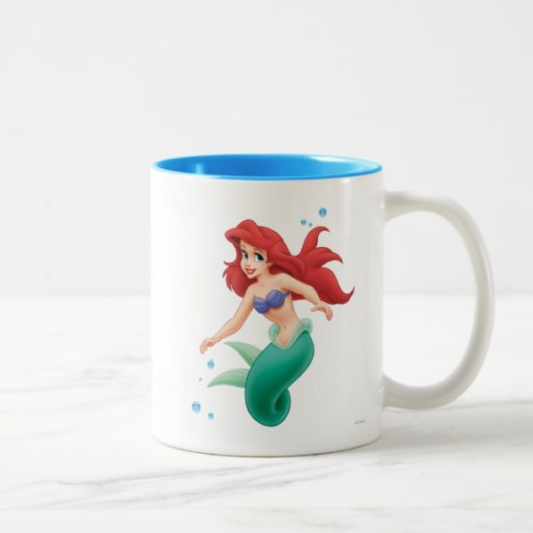 Ariel with Bubbles Two-Tone Coffee Mug