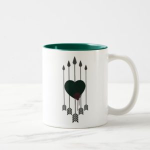 Arrow | Arrows Shot Through Heart Two-Tone Coffee Mug