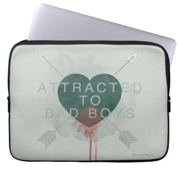 Arrow | "Attracted To Bad Boys" Pierced Heart Computer Sleeve