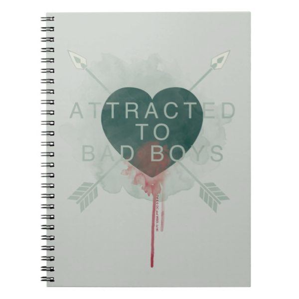 Arrow | "Attracted To Bad Boys" Pierced Heart Notebook