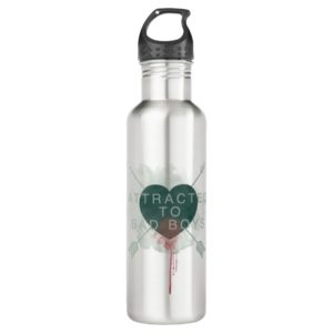 Arrow | "Attracted To Bad Boys" Pierced Heart Stainless Steel Water Bottle