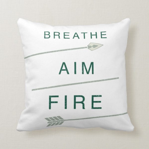 Arrow | Breathe Aim Fire Throw Pillow