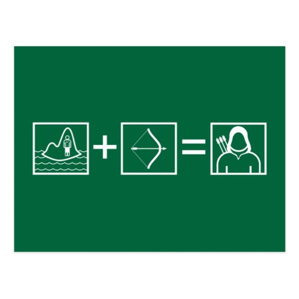 Arrow | Green Arrow Equation Postcard