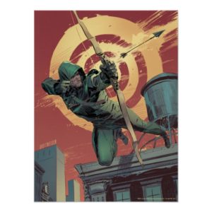 Arrow | Green Arrow Fires From Rooftop Poster