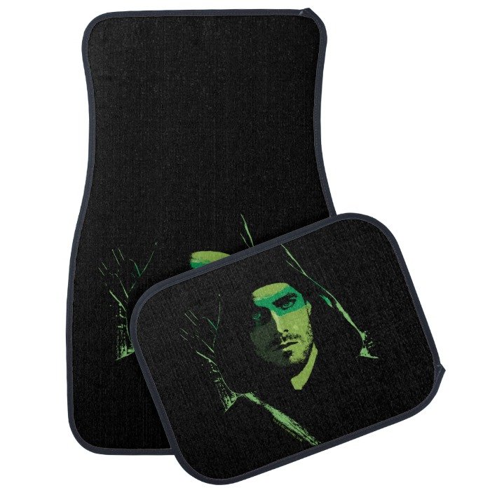 Arrow | Green Arrow Green Stylized Cutout Car Floor Mat