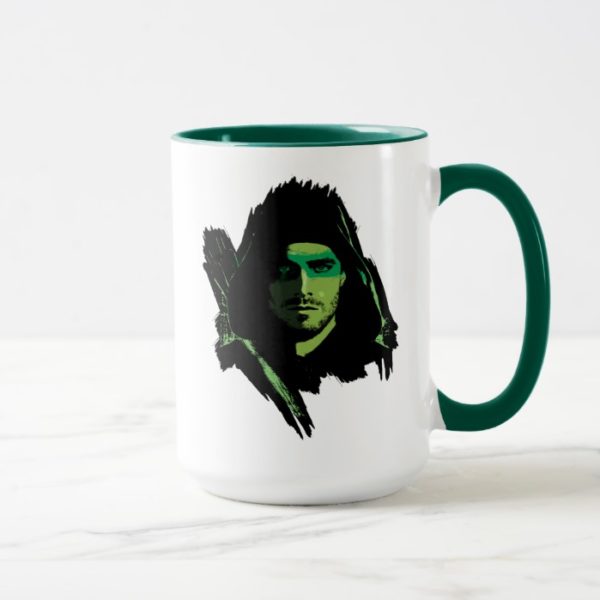 Arrow | Green Arrow Green Stylized Cutout Mug
