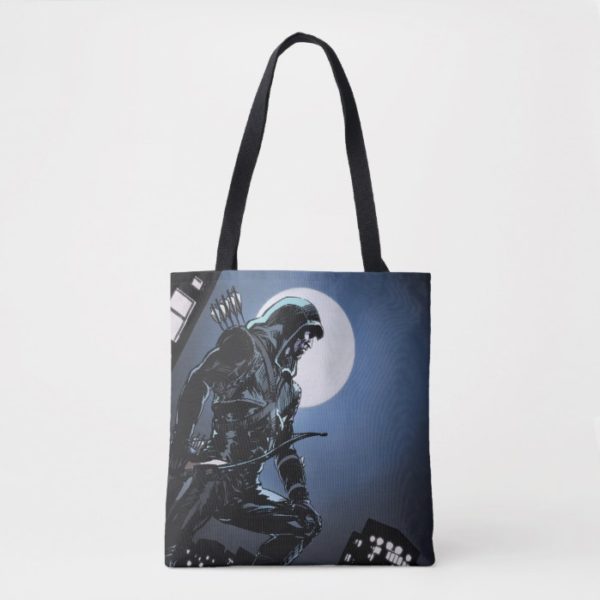 Arrow | Green Arrow In Moonlight Tote Bag