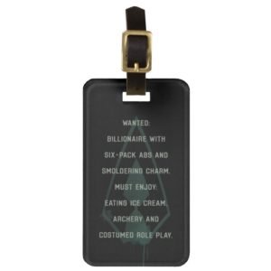 Arrow | Green Arrow Parody Wanted Post Bag Tag