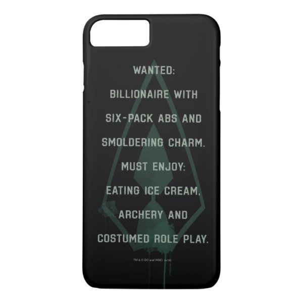 Arrow | Green Arrow Parody Wanted Post Case-Mate iPhone Case