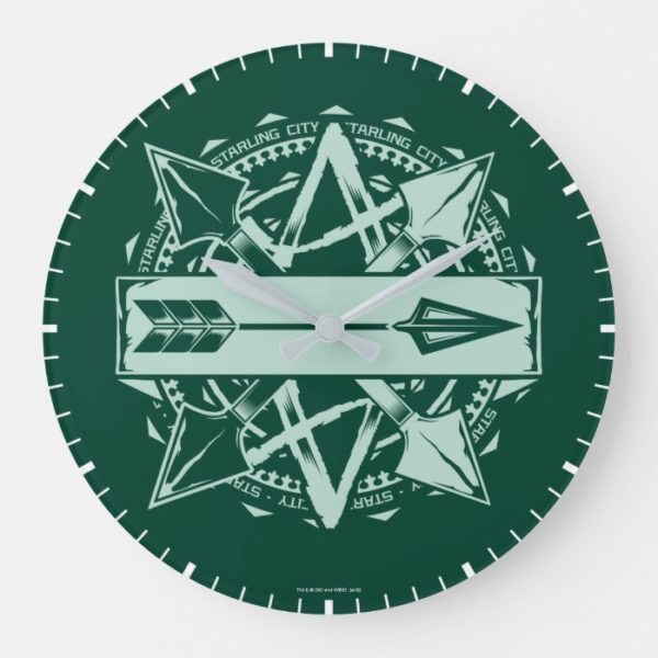 Arrow | Starling City Arrow Badge Large Clock