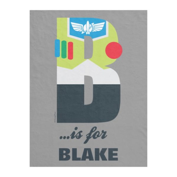 B is for Buzz | Add Your Name Fleece Blanket