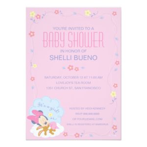 Baby Minnie Mouse Baby Shower Invitation
