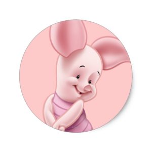 Baby Piglet Classic Round Sticker