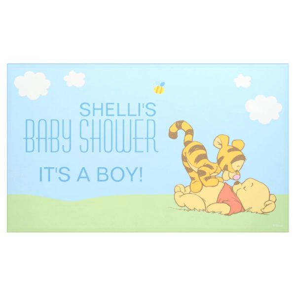 Baby Pooh and Tigger Baby Shower Banner