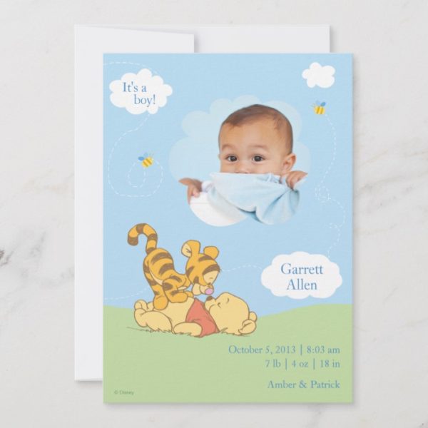 Baby Pooh and Tigger Birth Announcement