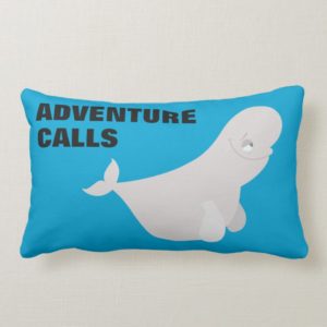 Bailey the Beluga Whale Lumbar Pillow