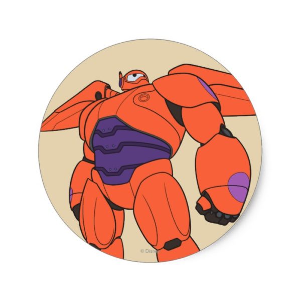 Baymax Orange Suit Classic Round Sticker