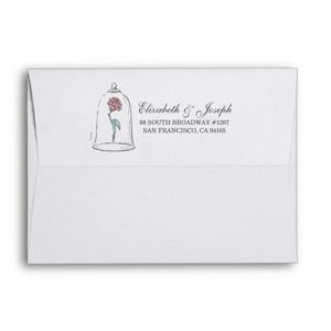 Beauty and the Beast | Enchanted Rose Wedding Envelope