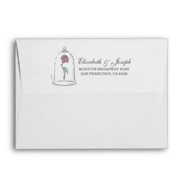 Beauty and the Beast | Enchanted Rose Wedding Envelope