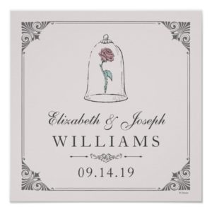Beauty and the Beast | Enchanted Rose Wedding Poster