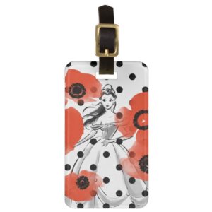 Belle With Poppies and Polka Dots Luggage Tag