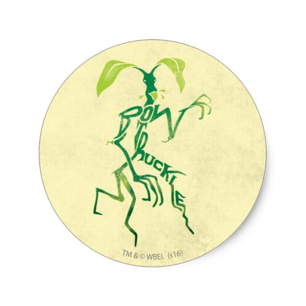BOWTRUCKLE™ PICKETT™ Typography Graphic Classic Round Sticker