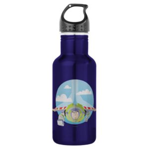 Buzz Lightyear Flying Despeckled Retro Graphic Water Bottle
