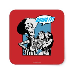 Buzz & Woody: Bring It Square Sticker