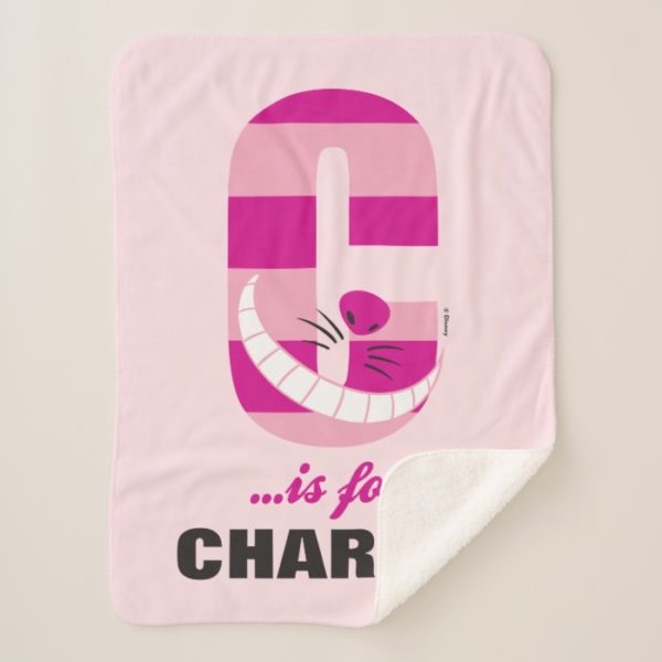 C is for Cheshire Cat | Add Your Name Sherpa Blanket