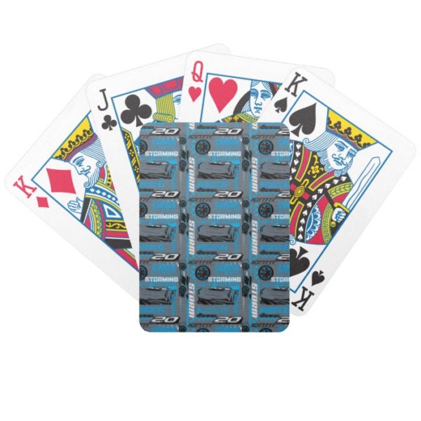 Cars 3 | Jackson Storm - Storming Through Pattern Bicycle Playing Cards