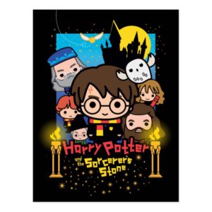 Cartoon Harry Potter and the Sorcerer's Stone Postcard