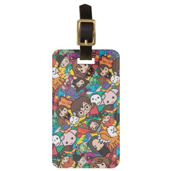 Cartoon Harry Potter Character Toss Pattern Bag Tag