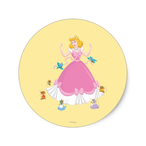 Cinderella & Friends Classic Round Sticker