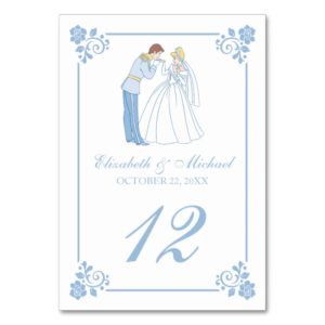 Cinderella Wedding | Classic Table Number