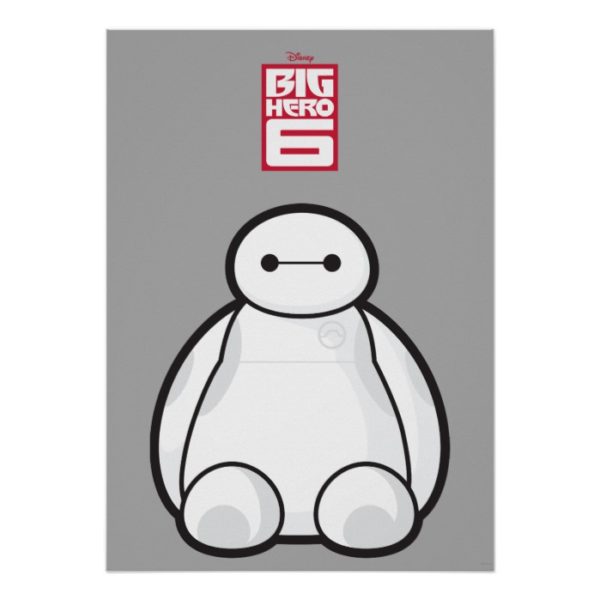 Classic Baymax Sitting Graphic Poster