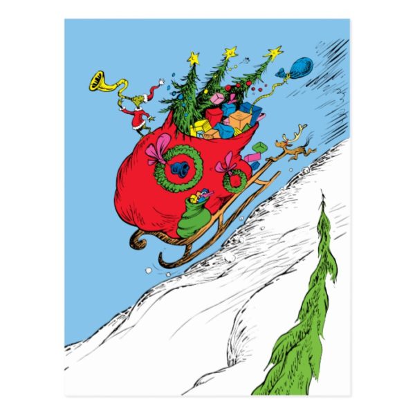 Classic Grinch | The Grinch & Max Runaway Sleigh Postcard