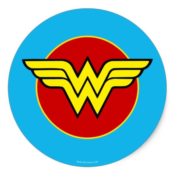 DC Comics | Wonder Woman Logo | Happy Birthday Classic Round Sticker