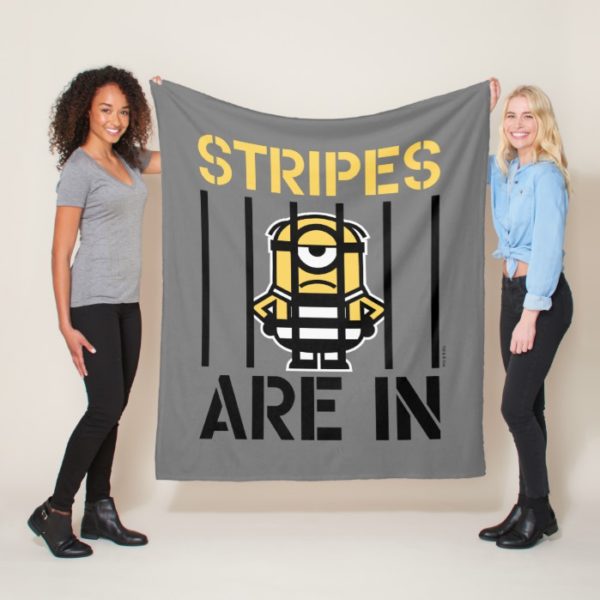 Despicable Me | Minion Stuart Stripes are in Fleece Blanket