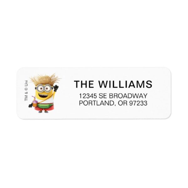 Despicable Me | Minion Tom on Vacation Label