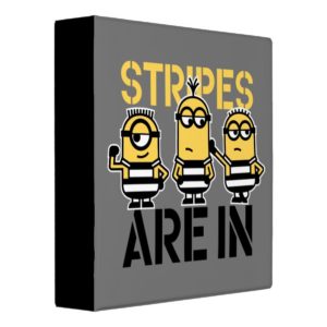 Despicable Me | Minions Stripes are In 3 Ring Binder