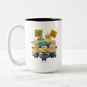 Despicable Me | Minions with Signs Two-Tone Coffee Mug