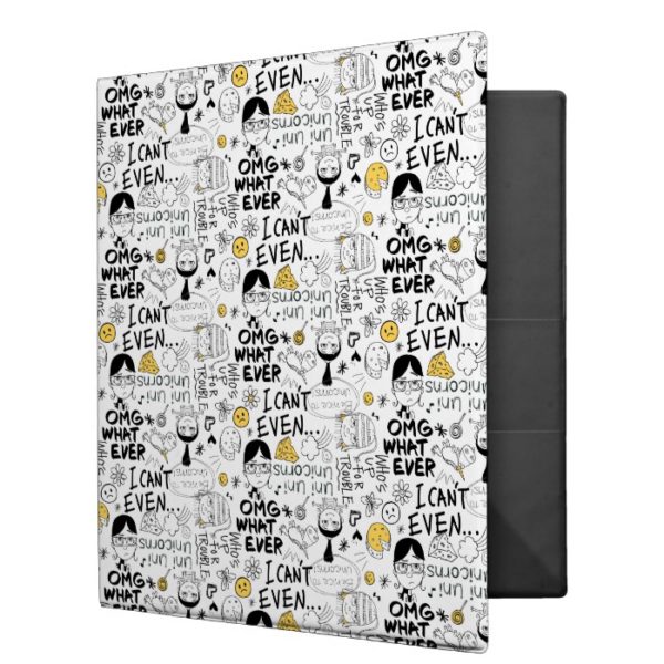 Despicable Me | OMG, I Can't Even - Text Pattern 3 Ring Binder