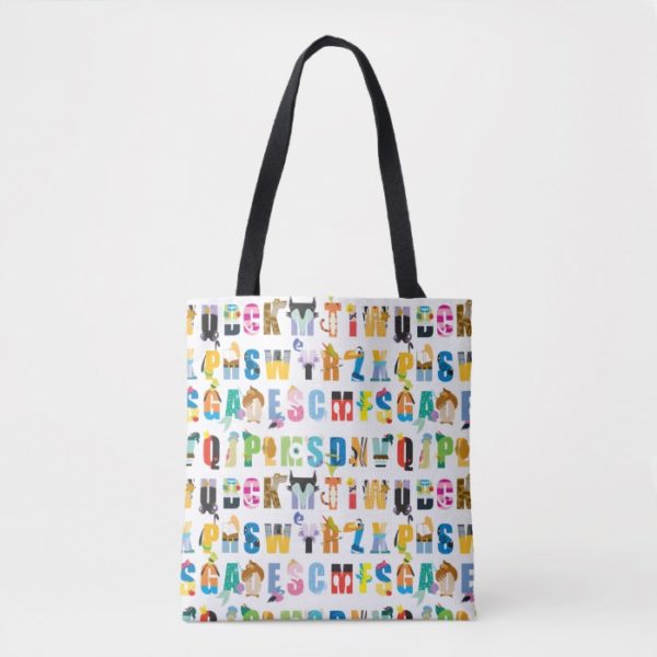 Disney Alphabet Mania Pattern Tote Bag