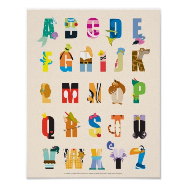 Disney Alphabet Mania Poster