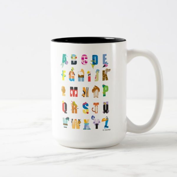 Disney Alphabet Mania Two-Tone Coffee Mug